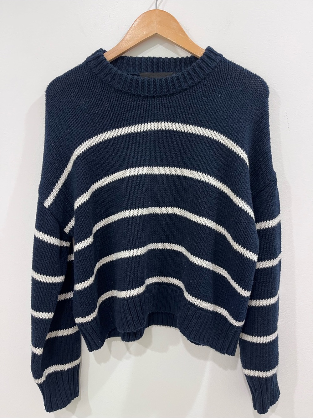 Jenni Kayne Chloe Navy and Cream Striped Sweater - Picture 7 of 8
